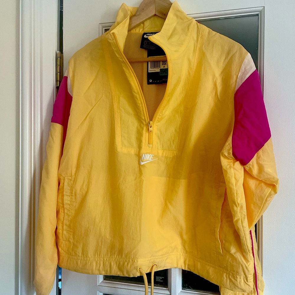 Nike Yellow Pink Windbreaker NWT S